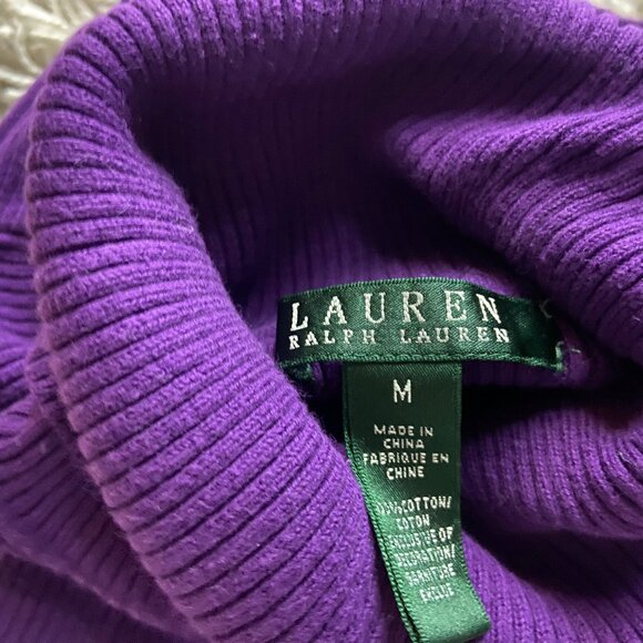 Purple Ralph Lauren Ribbed Turtle Neck - Picture 4 of 4